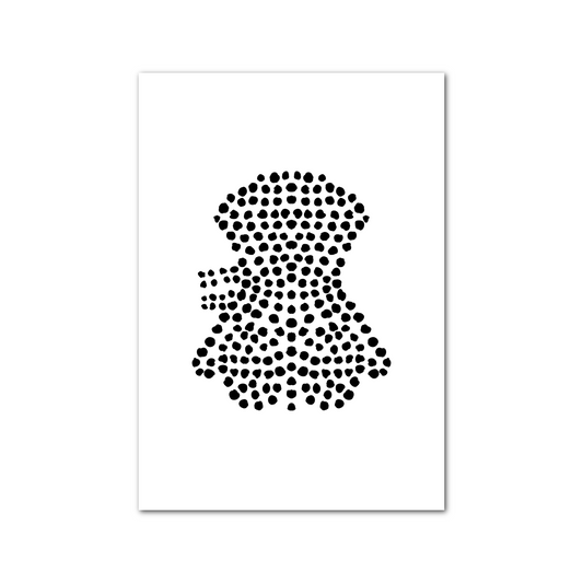 After Kusama Teddy Bear A4 Print