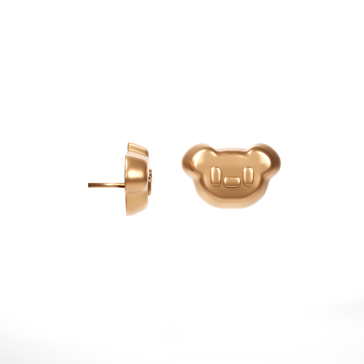 Teddy Bear Face Stud Earrings