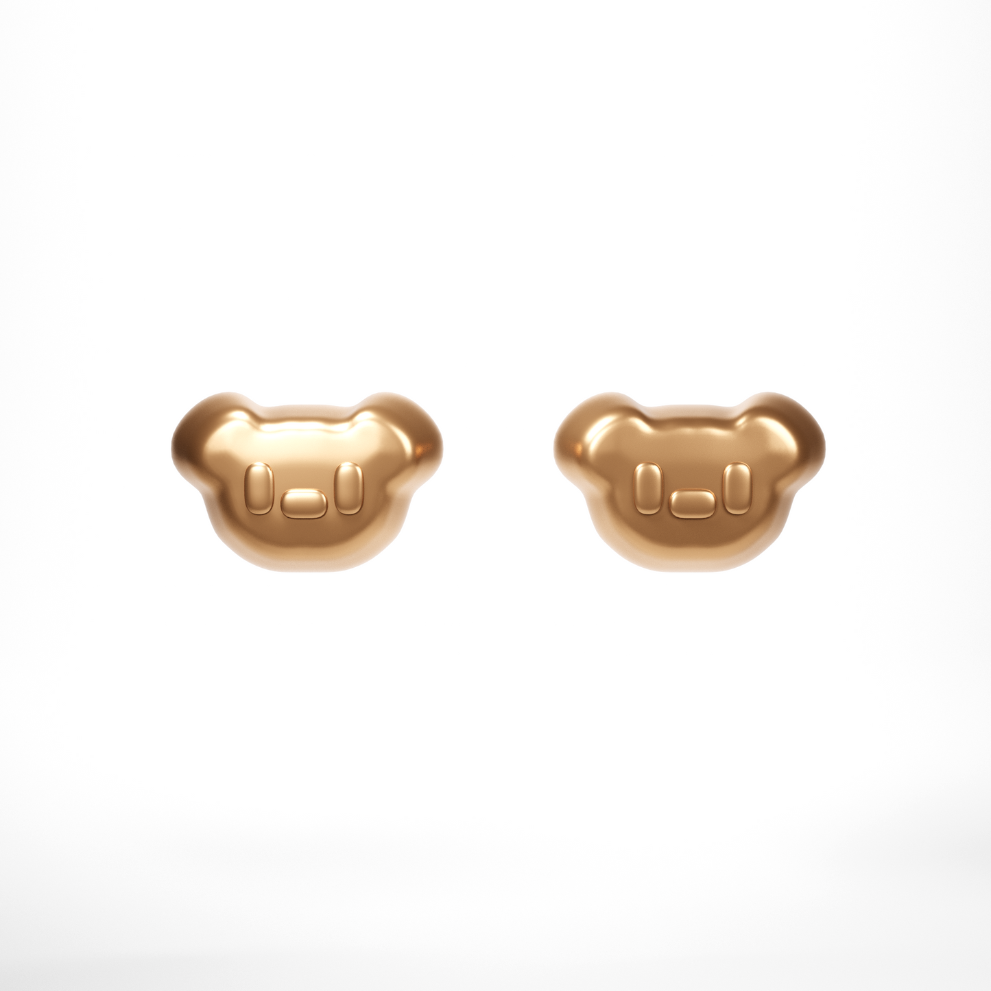 Teddy Bear Face Stud Earrings